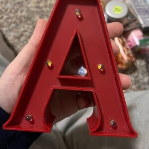 Target Red LED Letter A Accent Sign